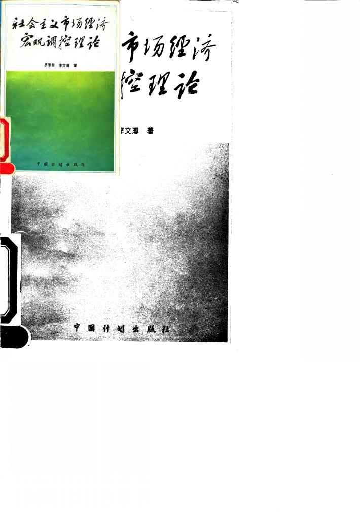 社会主义市场经济宏观调控理论 封面