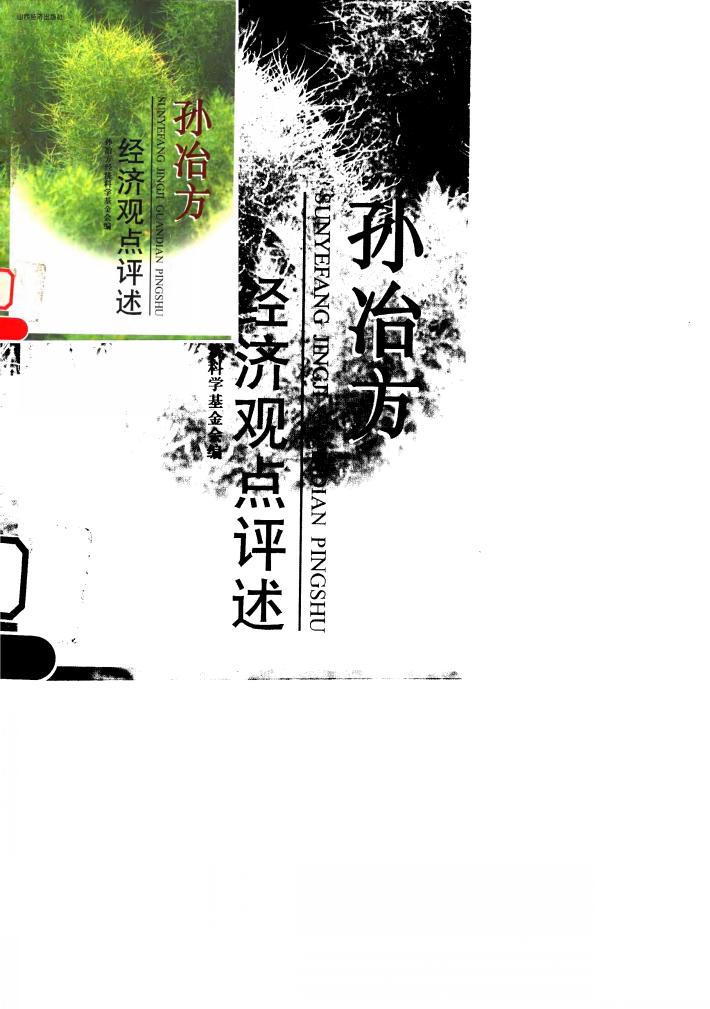 孙冶方经济观点评述 封面