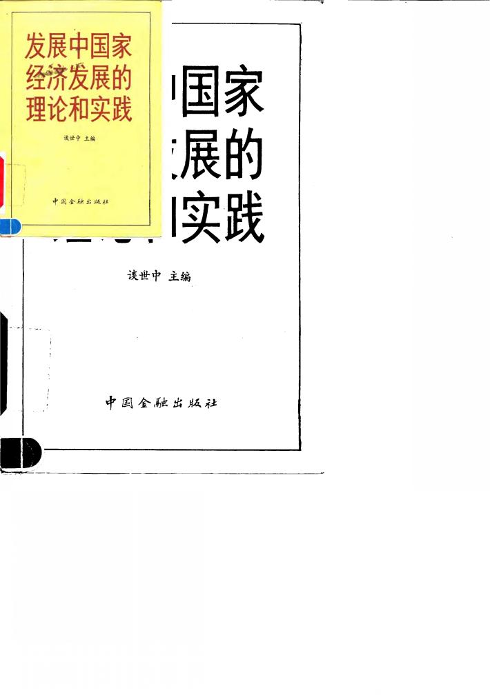 发展中国家经济发展的理论和实践 封面