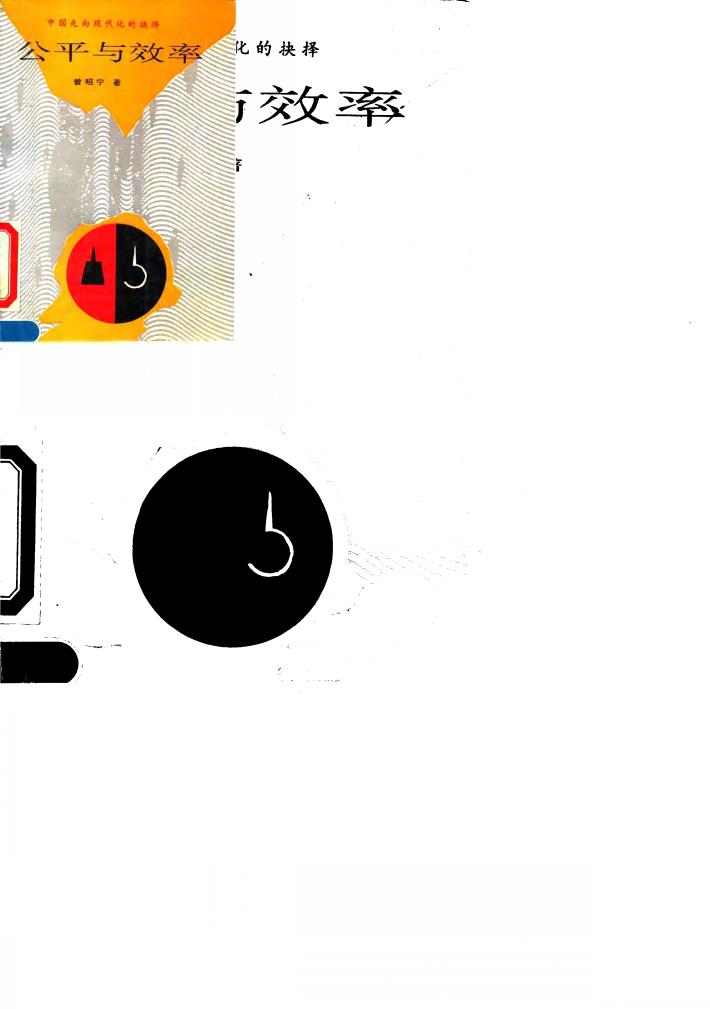 公平与效率  中国走向现代化的抉择 封面