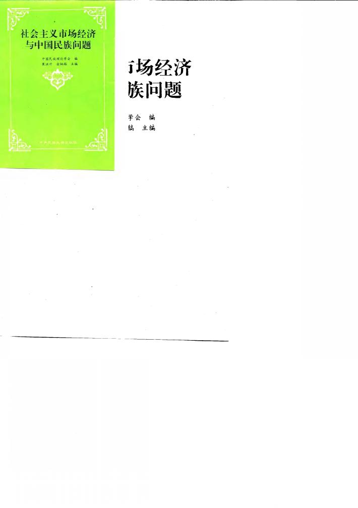 社会主义市场经济与中国民族问题 封面