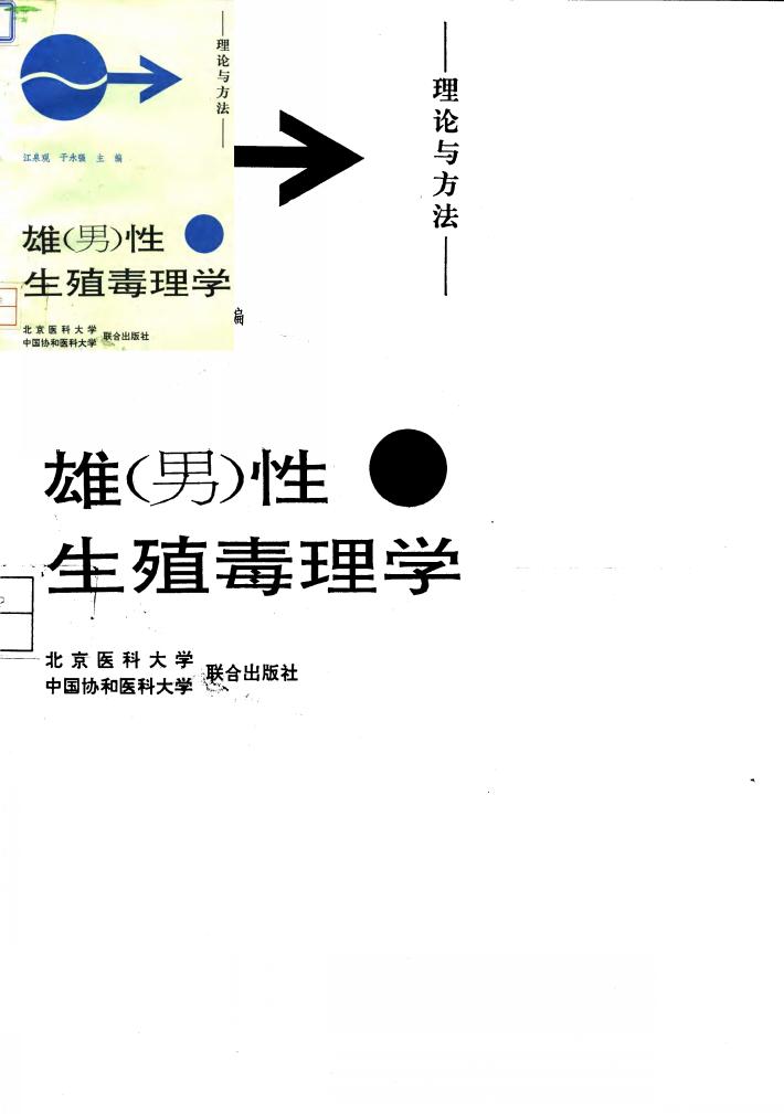 雄 男 性生殖毒理学 理论与方法 封面