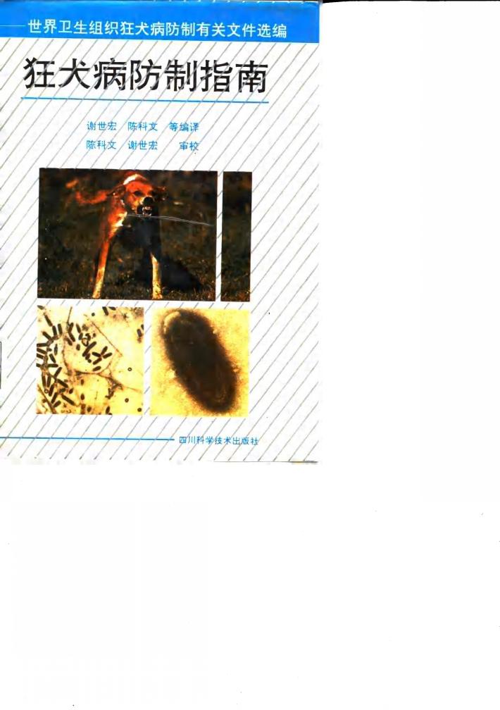 狂犬病防制指南 世界卫生组织狂犬病防制有关文件选编 封面