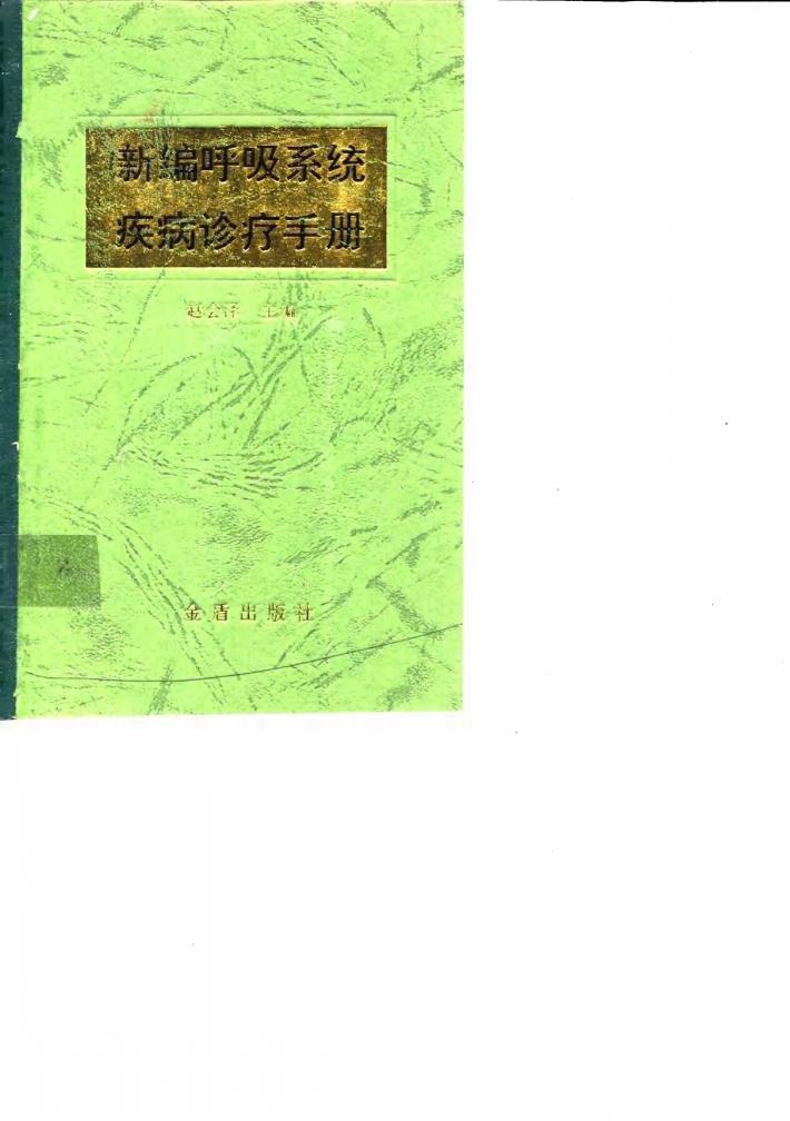 新编呼吸系统疾病诊疗手册 封面