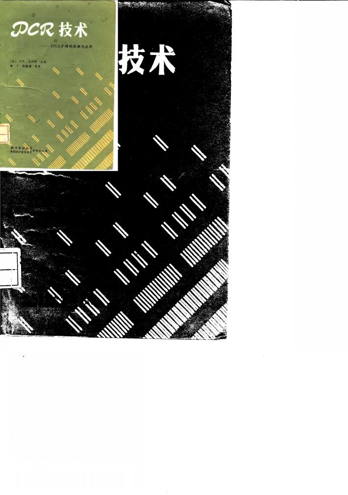 PCR技术  DNA扩增的原理与应用 封面