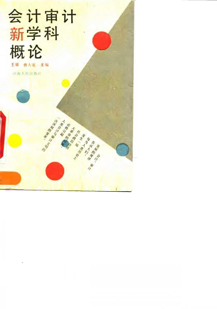 会计审计新学科概论 封面