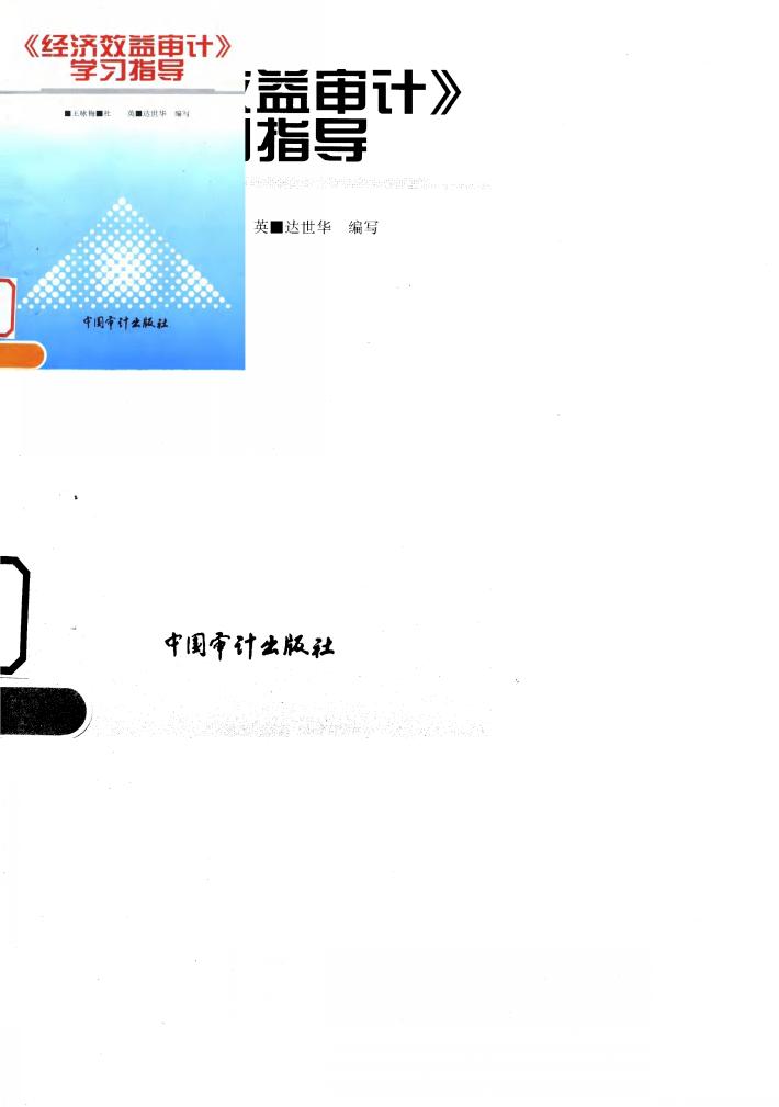 《经济效益审计》学习指导 封面