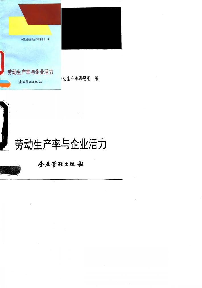 劳动生产率与企业活力 封面