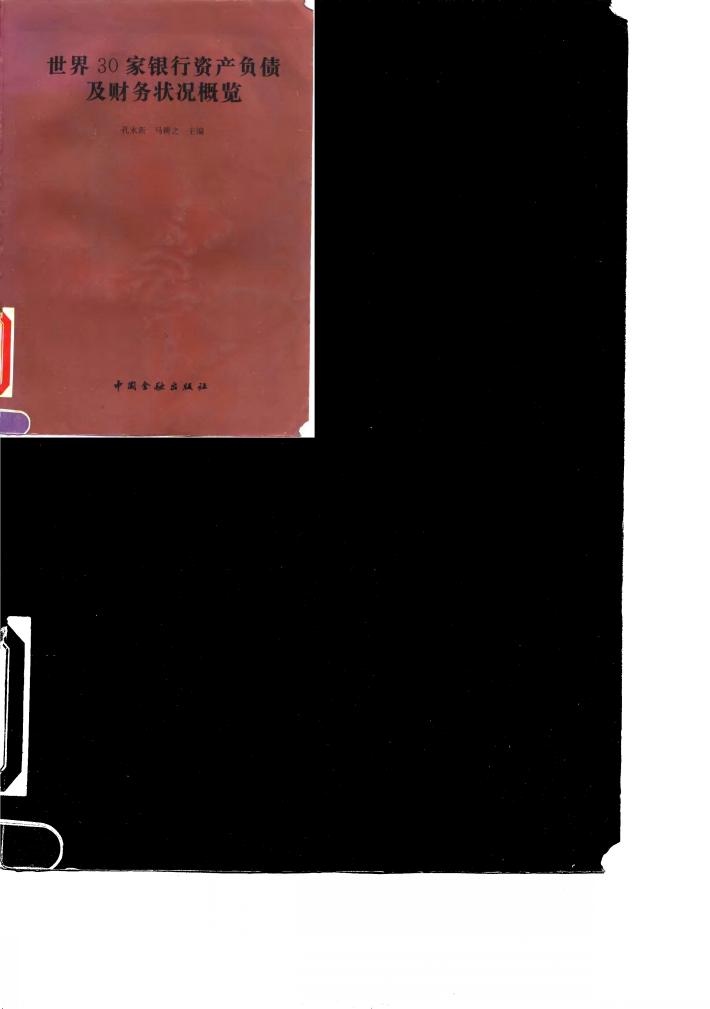 世界30家银行资产负债及财务状况概览 封面