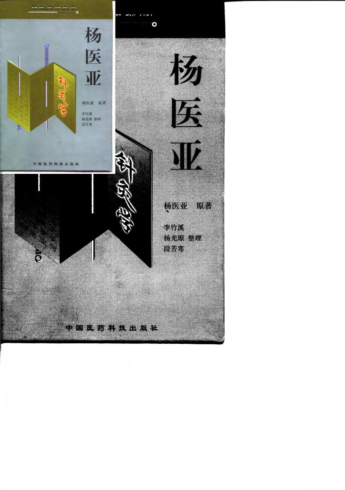 杨医亚针灸学 封面