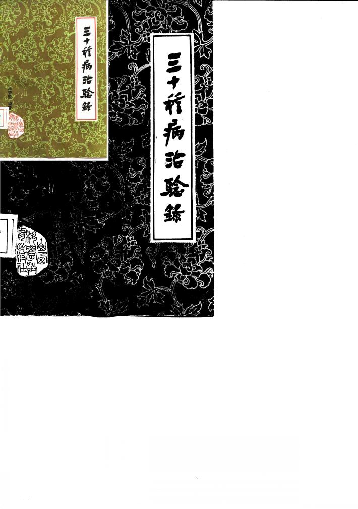 三十种病治验录 封面