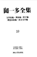 闻一多全集 10 文学史编 周易编 管子编 璞堂杂业编 语言文字编 封面