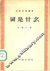 汉语知识讲话  词是什么 封面