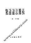 俄语语法简表 封面