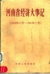 河南省经济大事记  1948.10-1985.12 封面