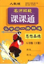 名师解疑课课通  思想品德  八年级  下  人教版 封面
