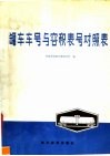 罐车车号与容积表号对照表 封面