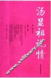 汤显祖说情 封面