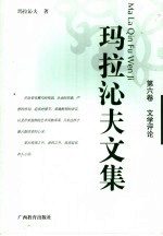 玛拉沁夫文集  第6卷  文学评论 封面