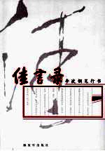 佳言录：李波钢笔行书 封面