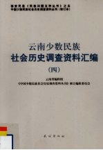 云南少数民族社会历史调查资料汇编  4 封面