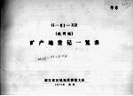 矿产地登记一览表  杭州幅  附表 封面