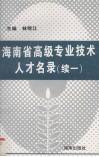 海南省高级专业技术人才名录  续1 封面