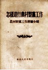 怎样进行农村整党工作  农村整党工作经验介绍 封面