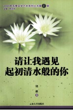 请让我遇见起初清水般的你 封面