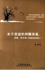 永不泯逝的两颗诗星  绿蕾  杨吉甫  中国新诗史钩沉 封面