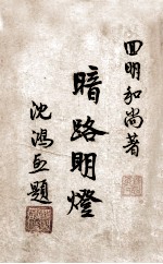 暗路明灯 封面