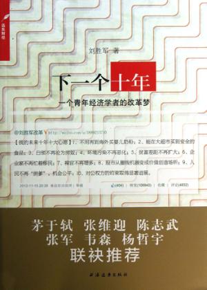 下一个十年  一个青年经济学者的改革梦 封面