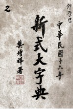 新式大字典  2  卯集-巳集 封面