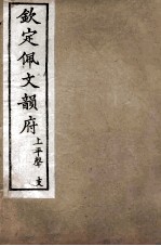 钦定佩文韵府  上平声  支 封面