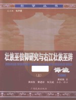 壮族巫信仰研究与右江壮族巫辞译注  上 封面