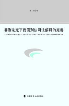 罪刑法定下我国刑法司法解释的完善 封面