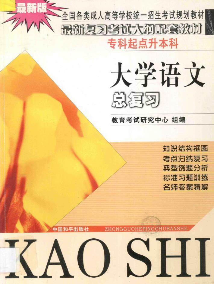 大学语文总复习  第2版 封面