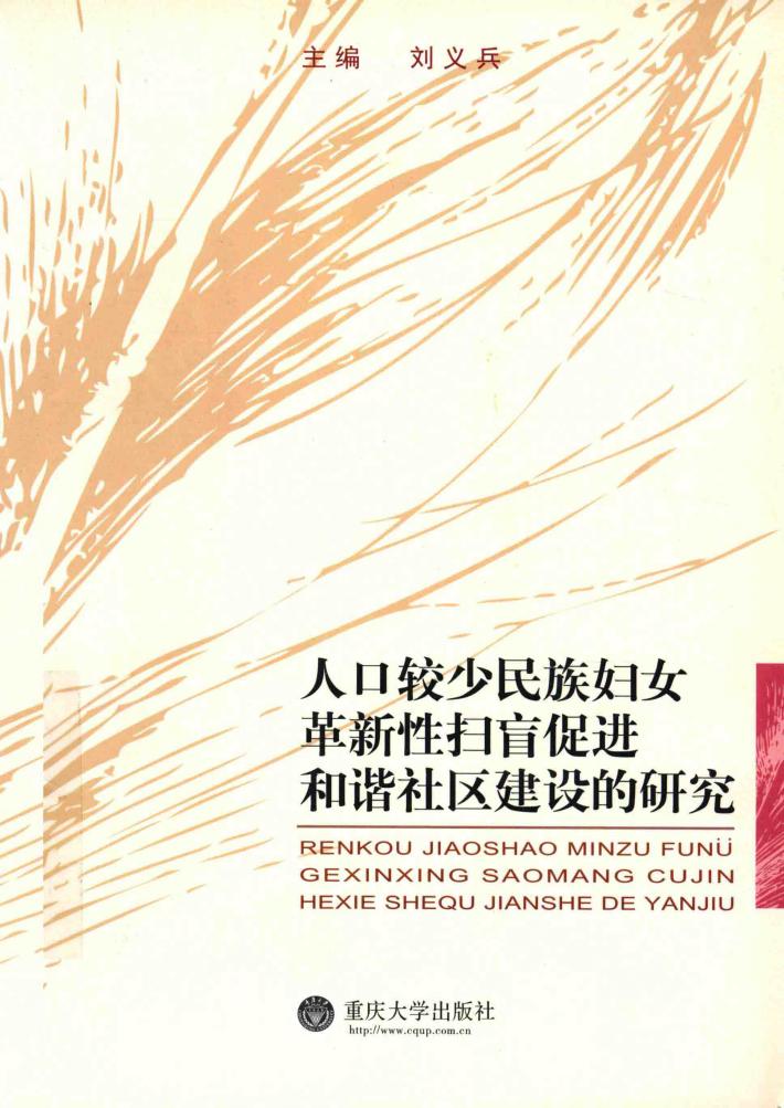 人口较少民族妇女革新性扫盲促进和谐社会建设的研究 封面