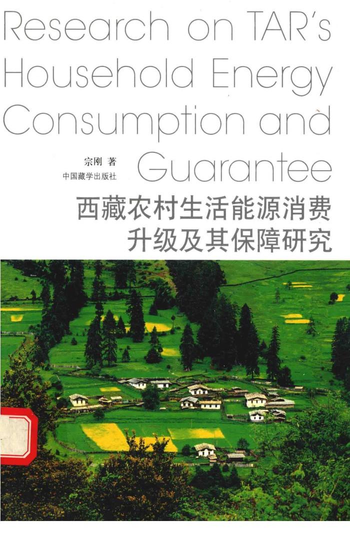 西藏农村生活能源消费升级及其保障研究 封面