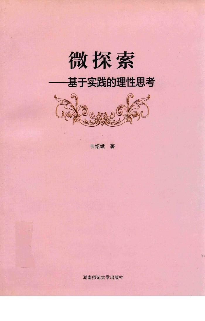 微探索 基于实践的理性思考 封面