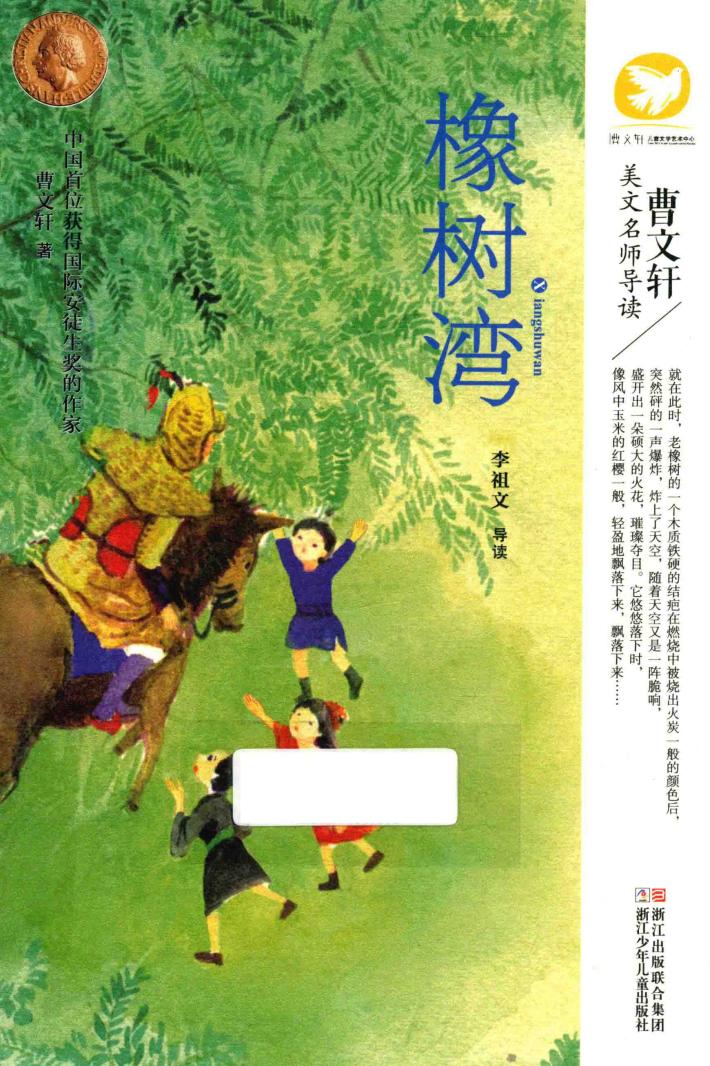 曹文轩美文名师导读  橡树湾 封面