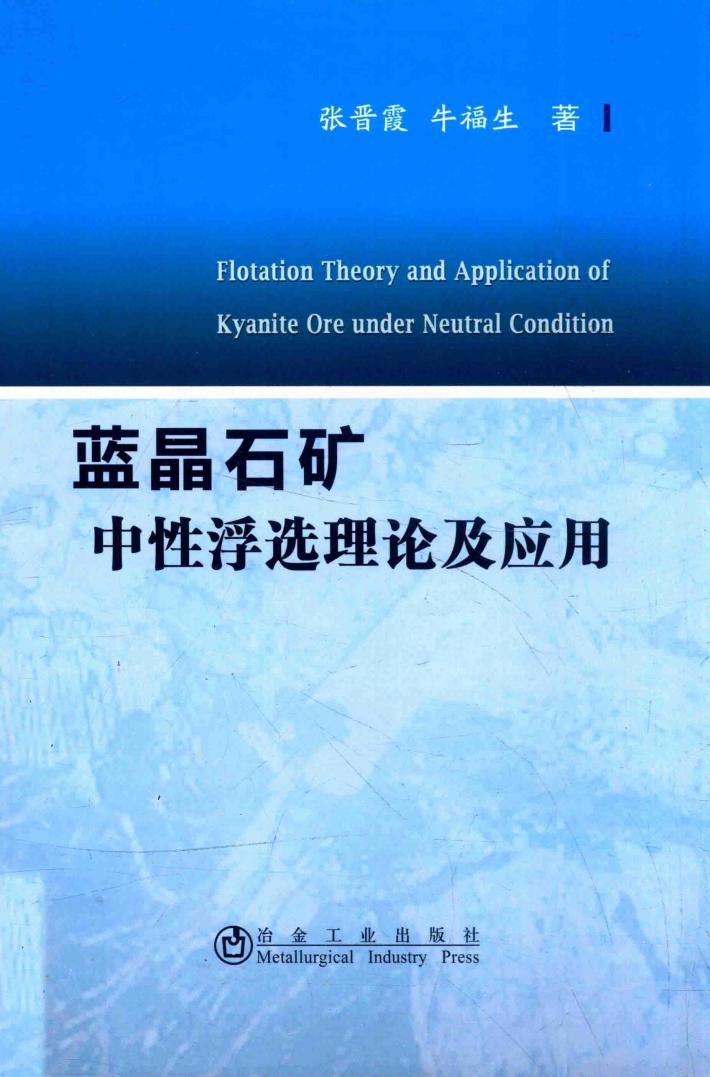 蓝晶石矿中性浮选理论及应用 封面