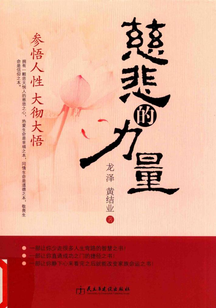 慈悲的力量  参悟人生  大彻大悟 封面