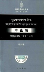 梵藏汉佛典丛书  中论颂 封面