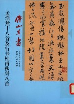 傅山草书孟浩然十八首及行书杜甫秋兴八首 封面
