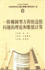 2005年上海大学博士学位论文 38 一阶椭圆型方程组边值问题的理论和数值计算 封面