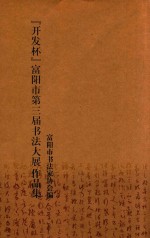 “开发杯”富阳市第三届书法大展 电子书封面