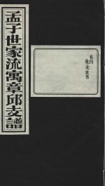 孟子世家流寅章邱支谱  卷4  东支世系 封面