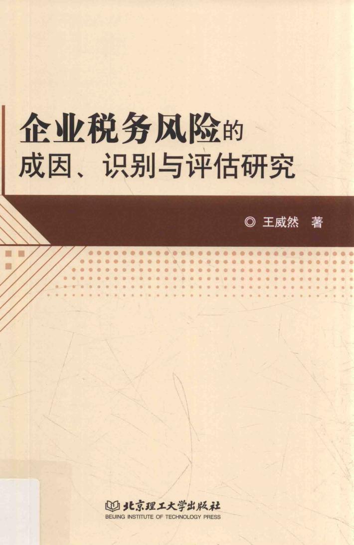 企业税务风险的成因、识别与评估研究 封面