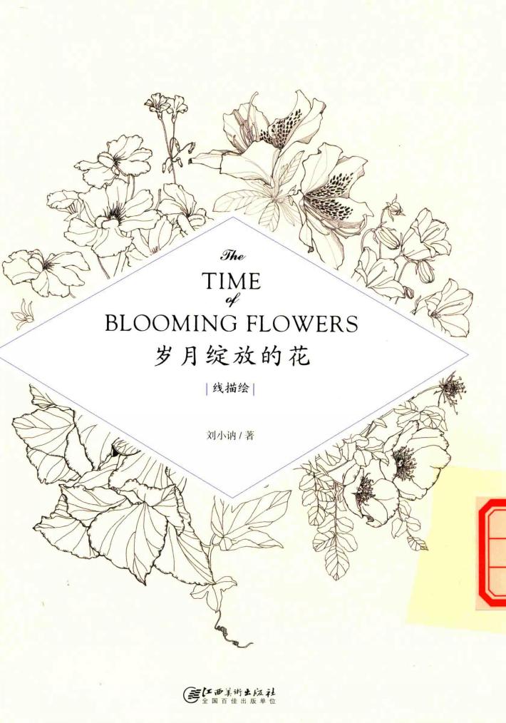 岁月绽放的花线描绘 封面